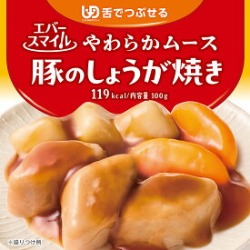 介護食 大和製罐 エバースマイル ムース食 主菜 スタンダード 豚のしょうが焼き ◆ 舌でつぶせる やわらかムース ソフト食 病院 介護施設 食事 嚥下 おかず レトルト 高カロリー とろみ 常温 防災 公式