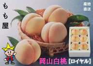 【産直品】お中元【送料無料 】岡山白桃【ロイヤル】 4〜6個 約1.4kg　贈答用　ギフト　【送料無料 但し…