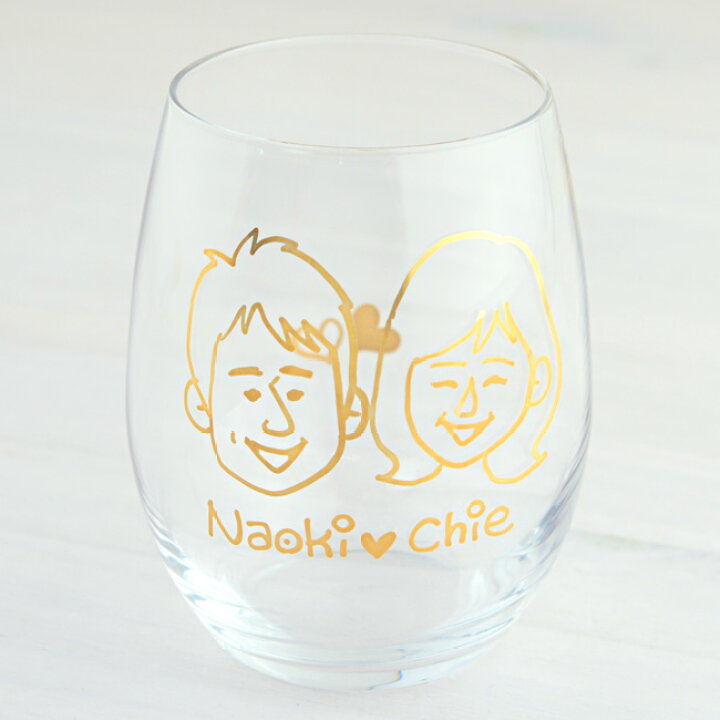 楽天市場 似顔絵 プレゼント グラス オーダーmyキャラ ワイングラス ダブル ２人 キャラ 結婚祝い 入籍祝い 還暦祝い プレゼント 名入れ 敬老の日 贈り物 結婚記念日 両親 銀婚式 誕生日プレゼント 七五三 出産内祝い メッセージも入ります オーダー