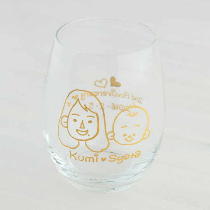 楽天市場 似顔絵 プレゼント グラス オーダーmyキャラ ワイングラス ダブル ２人 キャラ 結婚祝い 入籍祝い 還暦祝い プレゼント 名入れ 敬老の日 贈り物 結婚記念日 両親 銀婚式 誕生日プレゼント 七五三 出産内祝い メッセージも入ります オーダー