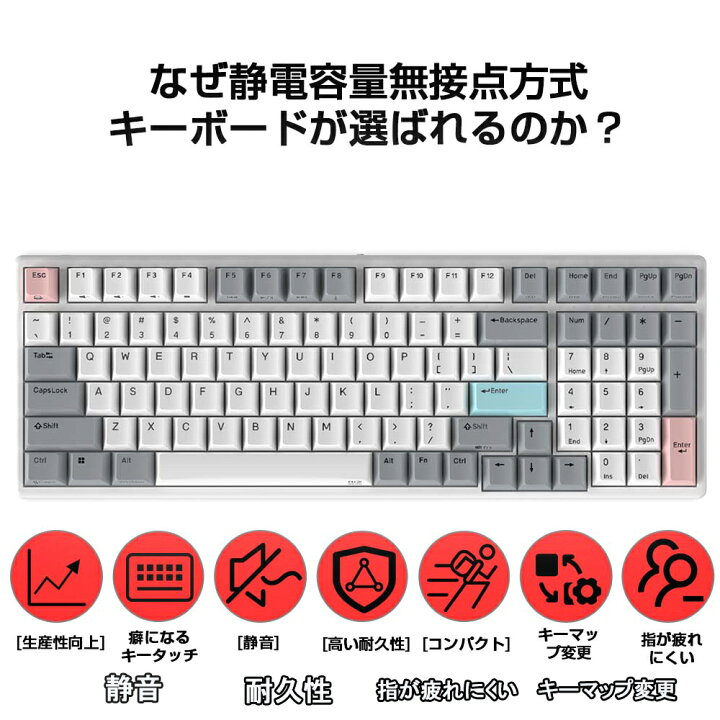 楽天市場】NiZキーボード Mini84-pro ワイヤレス 84キー Bluetooth 5.0 