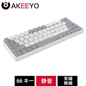 「クーポン→27,200円!」NIZ 静電容量無接点方式 キーボード AKEEYO ワイヤレスキーボード ゲーミングキーボード 刻印 Type-c有線/ワイヤレス 35g荷重 左FN＋右FN プログラマブル iOS/Android/Windows対応 (66キー)