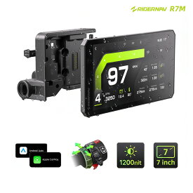 【マラソン限定2000円！】レビュー特典! BMWバイク スマートライドモニター R7M CarPlay / Android Auto対応 7インチ 高輝度1200nit IPSディスプレイ Wi-Fi 2.4G/5G Bluetooth ナビ連携 ワンダーホイール操作対応 TPMS/RPM表示OTAアップデート IP69K防塵防水屋内モード(W52)