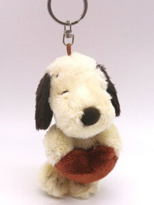 スヌーピー プチふわ MC マスコット モカ ハート キーホルダー ブラウン 茶 ぬいぐるみ SNOOPY グッズ PEANUTS キャラクター プレゼント 人気 かわいい