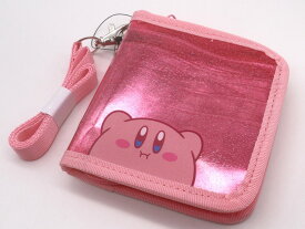 星のカービィ クリアウォレット ピンク キッズ 二つ折り財布 子供用 ギフト プレゼント キャラクター グッズ ラウンドウォレット 子ども用