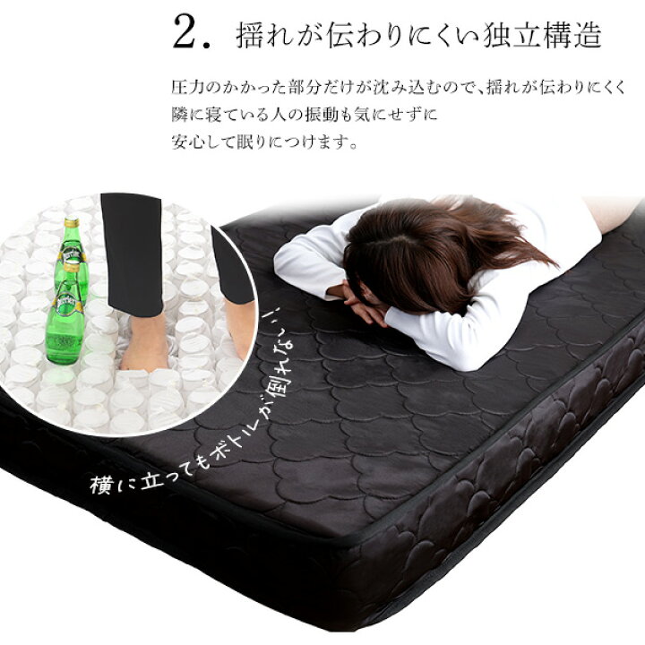 楽天市場】特許技術の圧縮梱包 ポケットコイルマットレス(セミダブル  