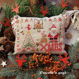 ★イタリア クロスステッチ &#129505;Crocette a gogo クロセット・ア・ゴゴ &#129505;図案 チャート 【Hello Christmas】◆ハロークリスマス◆ 輸入刺繍 可愛い 愛 クリスマス イベント 癒し 人気 ハート 手芸 刺繍 DMC Chistmas Hello Xmas