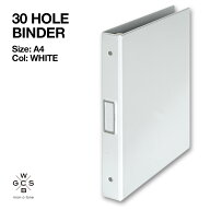 ホワイト A4・30穴 リングバインダー