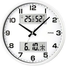 【直送品】MAGデジアナ掛時計 ダブルポスト W-766 WH-Z 320×320×48mm MAG 2022NOAカタログ【ヘルシ価格】インテリア 置き時計・掛け時計 クロック 時間 ウォッチ ウォッチ