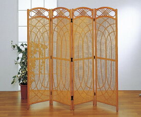 【直送品】ラタンスクリーン 4曲 SC914 40×150cm 4枚 籐100％【ヘルシ価格】インテリア 間仕切り 仕切り スクリーン