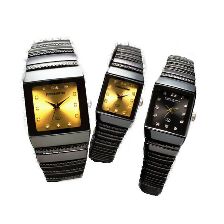 ペレバレンチノ 天然ダイヤ ミラノ角時計 メンズ/レディース ブラック/ゴールド ペレバレンチノ 天然ダイヤ ミラノ角時計 設立30周年記念 腕時計  | 美と健康をサポート　モンスティル