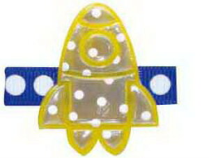 【楽天倉庫直送】エンジェルズリボン・リフレクタークリップ AR-REF007 ロケット ヘアクリップ リフレクター 光反射 取付簡単 ベビー キッズ 赤ちゃん 女の子 男の子 出産祝い 誕生日 ギフト