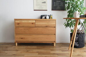 チェスト HAUTA ハウタ 幅110 キャビネット 収納 引出し収納 北欧 シンプル ナチュラル 木製 完成品