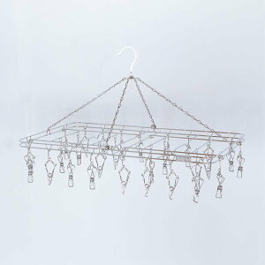 フレディレック ステンレス 洗濯ハンガー 角ハンガー 28ピンチ 1個 おしゃれ 丈夫 部屋干し ピンチハンガー