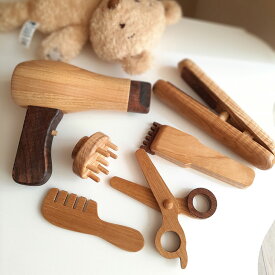 Lemi Toys /（レミトイズ） barber set 美容師さんセット 木製ままごとセット 木製玩具【ごっこ遊び　ままごと 木製ブロック】【おしゃれ インテリア】【知育玩具】【ご出産お祝い 贈り物】【インテリア雑貨】