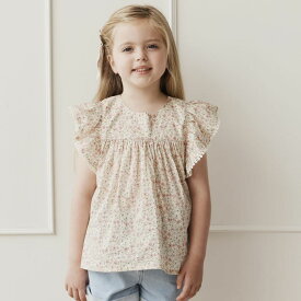 【楽天スーパーセールで20%OFF】 (Irina)【Jamie Kay】【ジェイミーケイ】 2024SS 24ss 春夏 子供服　Organic Cotton Eleanor Top Fifi Floral 半袖トップス | トップス　Tシャツ カットソー 子供 ベビー キッズ　女の子 おしゃれ 上品 かわいい