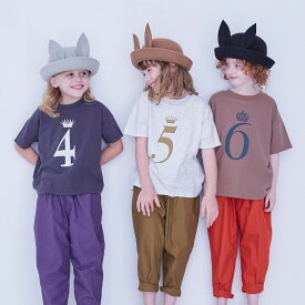 【定番】eLfinFolk エルフィンフォルク 春夏 子供服 Number Tee for Birthday バースデーナンバーTシャツ 1-7Y 80-130cm | カットソー 80cm 90cm 100cm 110cm 120cm 130cm 子供 キッズ 男の子 女の子 おしゃれ 上品 かわいい