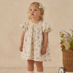 �yD1�zQuincy Mae(�N�C���V�[���C) 2026SS �t�� �x�r�[�� �@CARINA DRESS -GARDEN ROSE- �ԕ������s�[�X| 70cm80cm 90cm 100cm�q�� �@�����s�[�X�@���o�Y���j�� �M�t�g