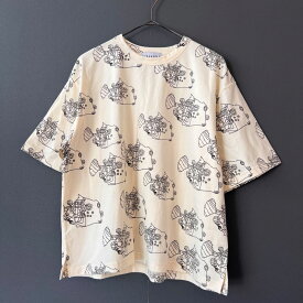 【arkakama / アルカカマ】 2024SS 24ss 春夏 子供服 WIDE S/S TEE Ocean Life ワイドTシャツ 七分袖Tシャツ 子供 キッズ トップス 男の子 女の子 おしゃれ カジュアル 人気【AKT00800】