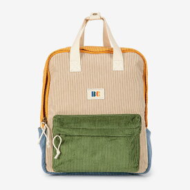 BOBO CHOSES ボボショセス ボボショーズ 2023AW 秋冬 子供服 Corduroy Color Block schoolbag スクールバッグ | デイバッグ リュック 90cm100cm110cm120cm 子供 キッズ 男の子 女の子 おしゃれ 人気ブランド