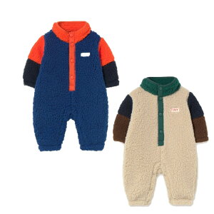 ydrop2zTINYCOTTONS / ^Cj[RbgY 2025AW 25aw H~ q Color Block Polar Sherpa One piece xr[Jo[I[| q LbY j̎q ̎q  {fB Jo[I[ AE^[ VFp 