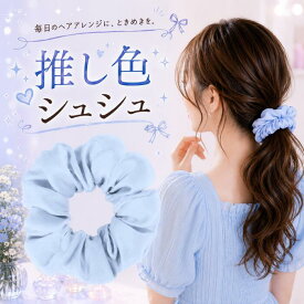 【楽天スーパーSALE ポイント10倍】シュシュ 水色 ブルー 青 推し活 推しカラー メンバーカラー 担当カラー ヘアアクセ ヘアアクセサリー ヘアゴム 痛バッグ ライブ コンサート 参戦 参戦コーデ 推し活グッズ かわいい 1000円 秋 学園祭 チームカラー