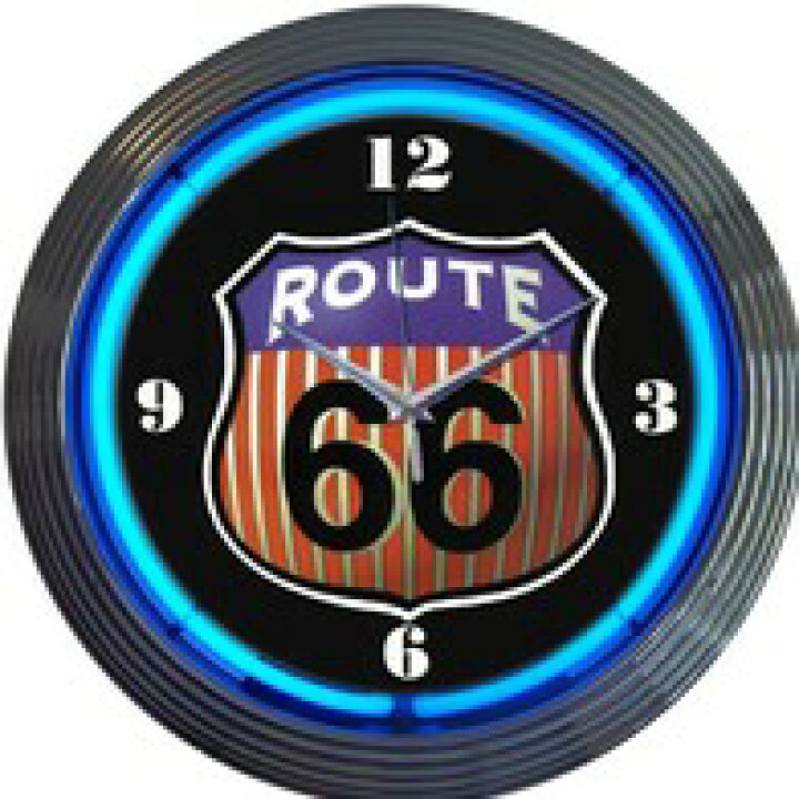 楽天市場】ROUTE66ルート66 ネオンクロック壁掛時計 : monbic