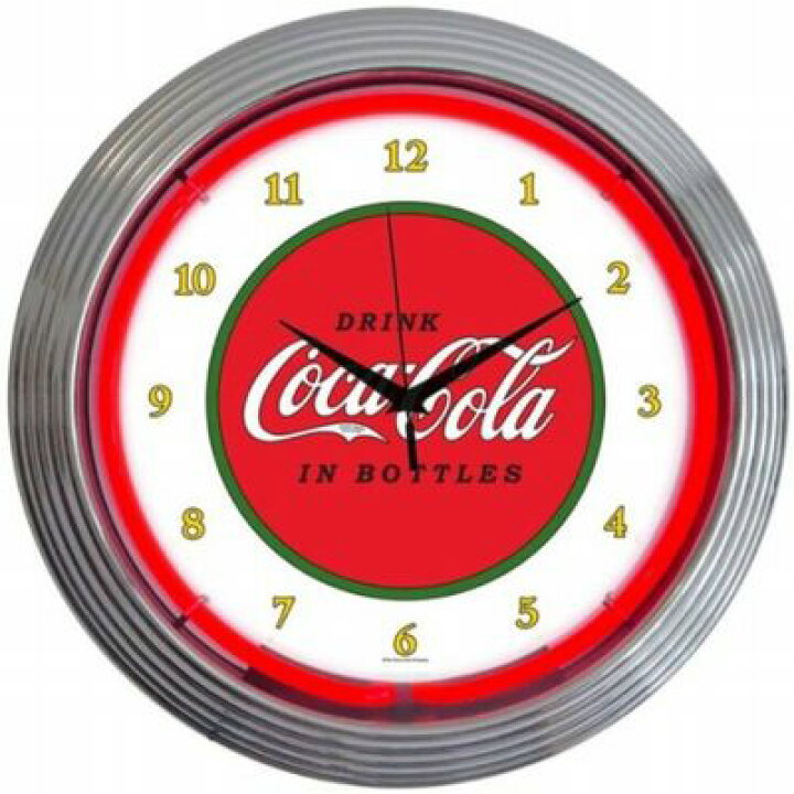楽天市場】コカコーラCoca-cola1910 ネオンクロック レトロ 壁掛時計 