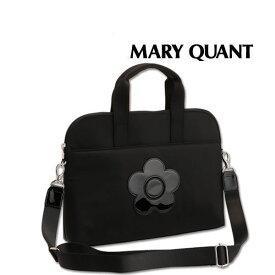マリークワント MARY QUANT マリクワ PCバッグ A4サイズ 黒ブラックショルダー肩掛けノートPC 2way 13.3型 プレゼント ギフト かわいい おしゃれ アウトドア スクール 学校 遠足 フラワー デイジー 花 柄 鞄 カバン ブランド マリークヮント