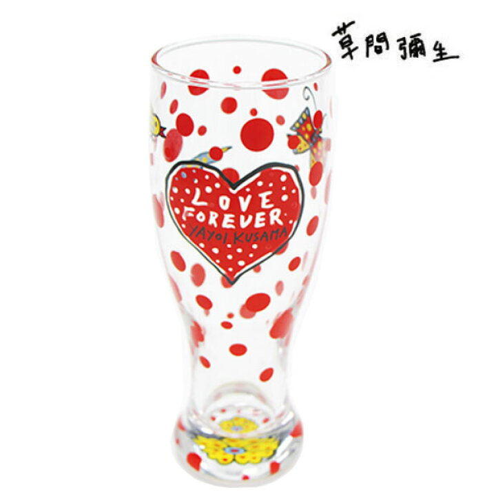 楽天市場】Yayoi Kusama 草間彌生 水玉 ビアグラス 現代美術 グラス 