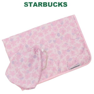 スターバックス STARBUCKS ブランケット スタバ SAKURA 2025 収納 ポーチ付 ピンク お花見 ブランケット キャンプ アウトドア ポンチョ 持ち運び ギフト コレクション プレゼント 保温 保冷 コーヒ