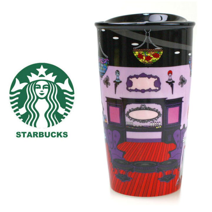 楽天市場 海外限定 スターバックス Starbucks スタバ タンブラー 食器 マグ コップ カップ おしゃ オフィス Starbucks Anna Sui アナスイ ショップ コラボ 二層構造 ダブルウォール タンブラー かわいい ギフト プレゼント 陶器 水筒 ブランド Moncachette