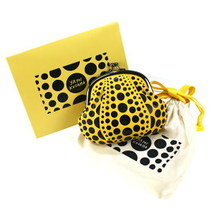 草間彌生yayoikusama☆財布がま口コインPUMPKINパンプキンかぼちゃ南瓜水玉ドット黄色イエロー保存袋付きわが永遠の魂草間彌生展ブランド春新生活プレゼントギフト