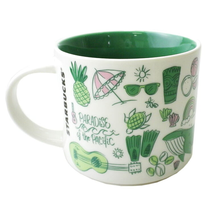 楽天市場 海外限定 Hawaii限定 Starbucks スターバックス コーヒー スタバ マグカップ Been There Series シリーズ アメリカ ハワイ Hawaii 珈琲 コーヒー 米国 陶器 マグ コップ 南国 Pop イラスト 414ml ブランド クリスマス ハロウィン バレンタイン Moncachette