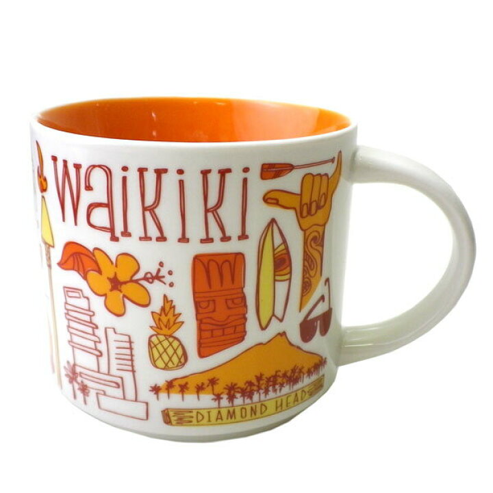 楽天市場 海外限定 Hawaii限定 Starbucks スターバックス コーヒー スタバ マグカップ Been There Series シリーズ アメリカ ハワイ Hawaii 珈琲 コーヒー 米国 陶器 マグ コップ 南国 Pop イラスト 414ml ブランド クリスマス ハロウィン バレンタイン Moncachette
