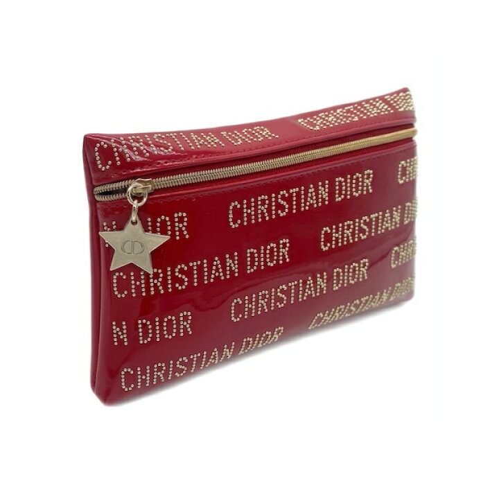 楽天市場 Dior ディオール ポーチ ディオール ビューティー Dior Beauty ポーチ 小物入れ ロゴ かわいい 化粧ポーチ レッド 赤 スタッズ 星 スター スリム 化粧 メイク コスメ ブランド お祝い 贈り物 プレゼント ギフト ブランド クリスマス ハロウィン 母の日