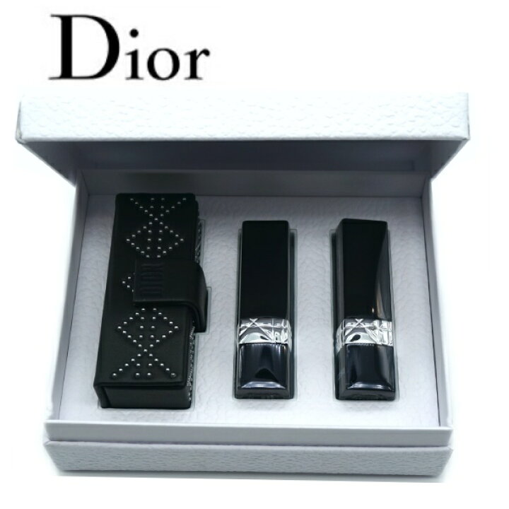 楽天市場 ディオール ビューティー Dior Beauty リップルージュ 999 080 リップ ケース ミラー 化粧 メイク 口紅携帯 持ち運び 箱 ボックス 2本セット レッド スマイル セット Set コスメ ブランド クリスマス ハロウィン バレンタイン Moncachette