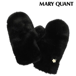 MARY QUANT エコファー テディベア ミトン グローブ 手袋 (ブラック)黒 レディース 化粧 メイク コスメ プレゼント ギフト かわいい おしゃれ お返し クリスマス 誕生日 プレゼント ギフト お
