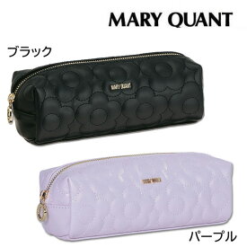 ★マリークワントラッピング付き★マリークワント MARY QUANT マリクワ オキルトフォームデイジー スクエアペンケース パープル ブラック デイジー 筆箱 化粧 メイク コスメ プレゼント ギフト かわいい おしゃれ お返し クリスマス 誕生日