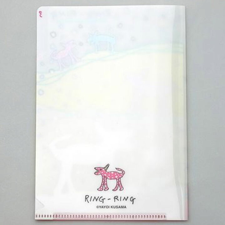 ◇草間彌生 yayoi kusama ☆ クリアファイル トコトン TOKO-TON RING-RING ミニ ハガキ A6 犬 文具 ステーショナリー サイズ グリーン レッド ブランド クリスマス ハロウィン バレンタイン moncachette 奈良美智 ピースフラッグバンダナ 青森県立美術館