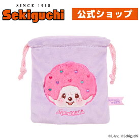 【ネコポス可】 しなこ×モンチッチ 巾着巾着袋 ポーチ Shinako しなこ 475 ASMR モンチッチ もんちっち monchhichi パープル ピンク