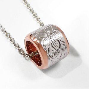 単品販売 ハワイアンジュエリー ネックレス 刻印無料 シルバー925 チューブ バレル 樽 カップル 恋人 メンズ レディース ペアデザイン ギフト プレゼント silver925 ブラック ピンクゴールド Clos