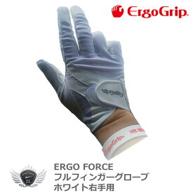 ERGO FORCE フルフィンガー男女兼用ゴルフグローブ ホワイト 右手用 EGO-1902