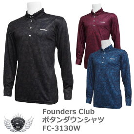 FOUNDERS CLUB ファウンダースクラブ クラシックな花がらがオシャレなボタンダウンシャツ FC-3130W