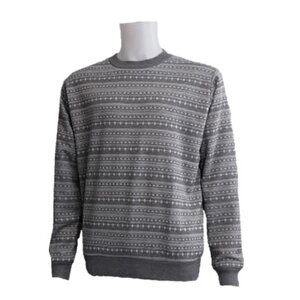 メンズ セーター トレーナー スポーツ ファウンダースクラブ メンズノルディック柄丸首防風セーター FC-0308W 【IR】