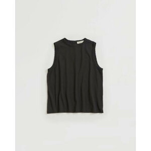 SHINZONE/�V���]�[��HIGH TWIST COTTON SLEEVELESS BLACK (23MMSCU02�j24ss 24�t�� �@�^���N�g�b�v�@�X���[�u�g�b�v�X