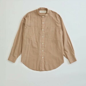 Shinzone �y�V���]�[���z STAND COLLAR DADDY SHIRT 41BEIGE (26MMSBL02) 26SS 26�t�� �g�b�v�X�@�u���E�X �V���c