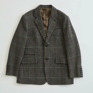 Shinzone �y�V���]�[���zBRITISH WOOL CHECKED JACKET�@ 48B ROWN (26AMSJK02) 26AW 26�H�~�@ �E�[���@�`�F�b�N�@�W���P�b�g