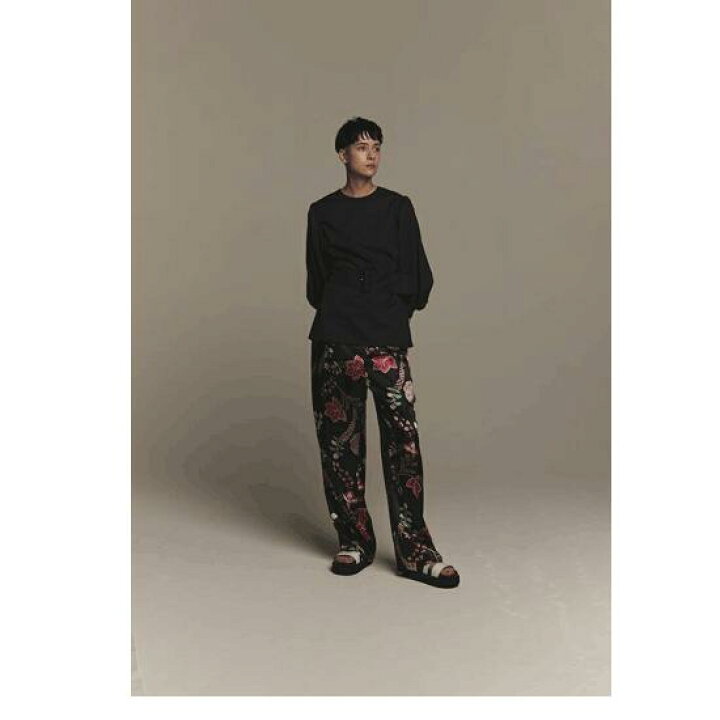 楽天市場】CINOH/チノ ETHNIC PATTERN ELASTIC PANTS BLACK【22SPT005  