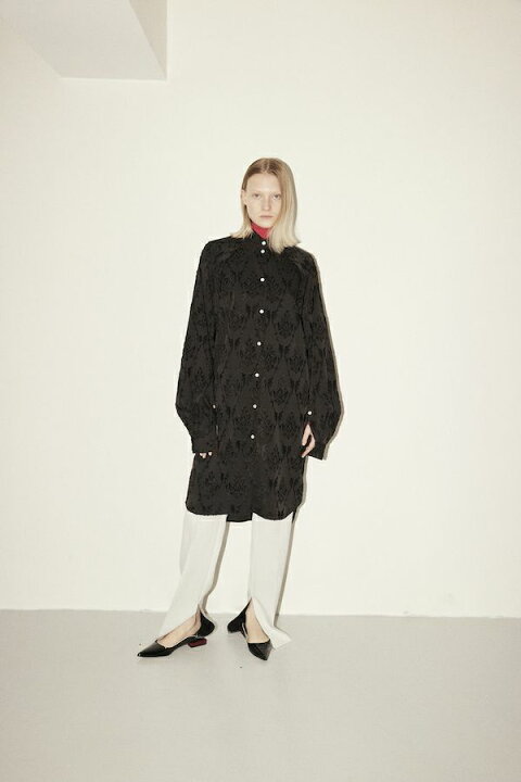 楽天市場】CINOH 【チノ】 CUT JACQUARD SHIRT DRESS BLACK ( 23WOP001  